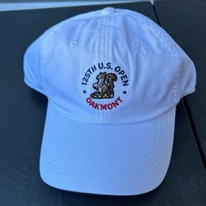 NEW 125th US Open Oakmont Golf Hat Cap White USGA Member Adjustable Golf Hat